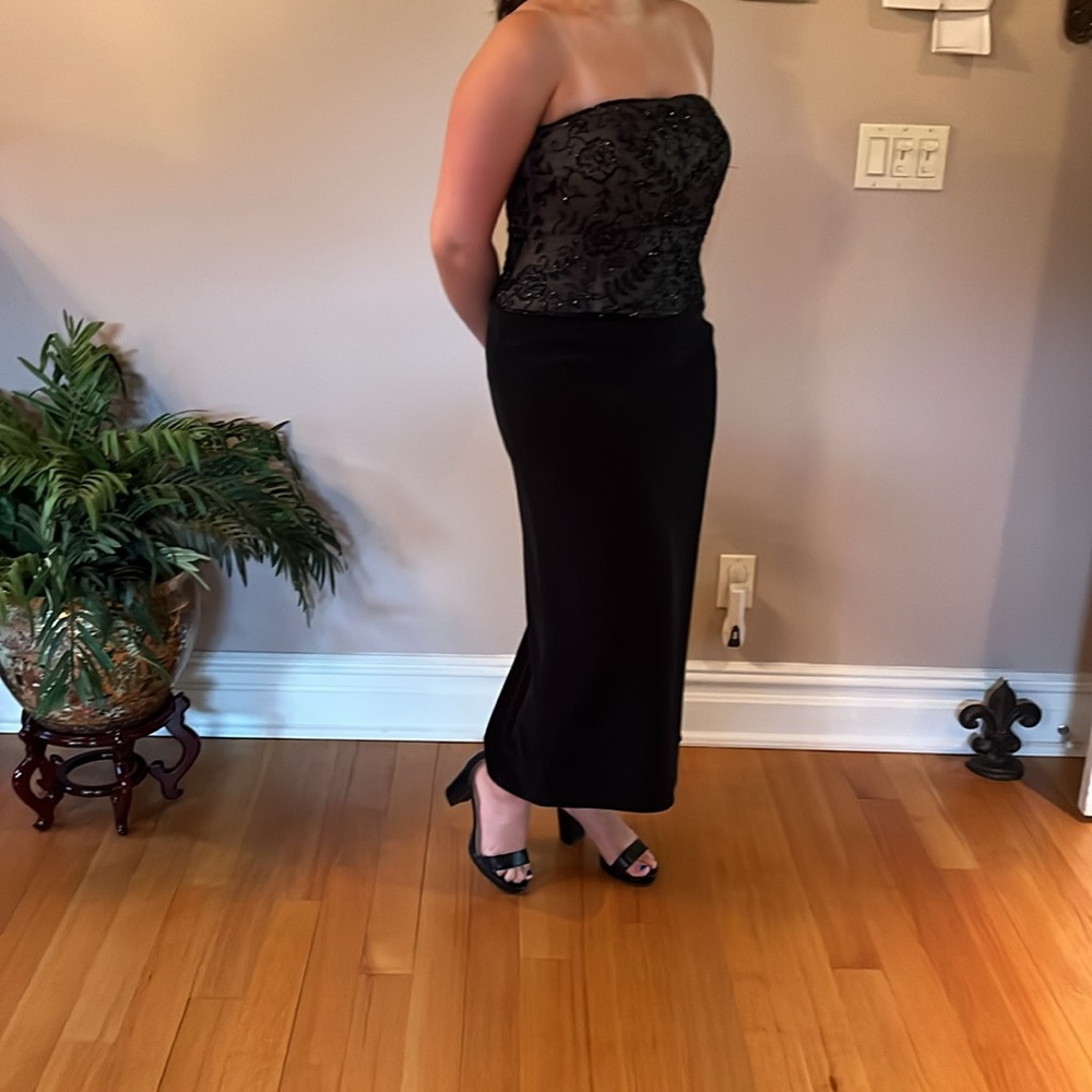 Montage by Mon Cheri Black Beaded Evening Gown - Picture 13 of 13